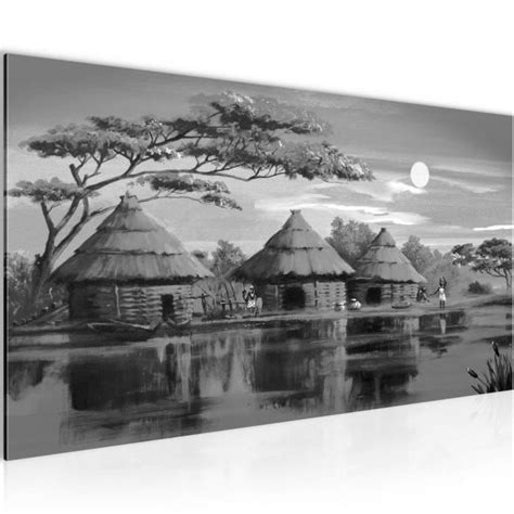 Runa art Tableau Décoration Murale Afrique Massaï 100x40 cm 1 Panneau