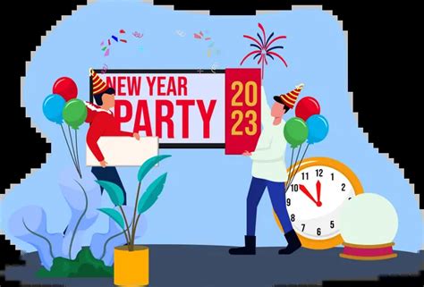 Best New year party 2023 Illustration download in PNG & Vector format