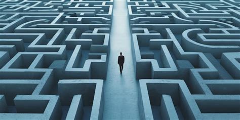 Premium Photo Person Navigating Through An Abstract Maze Symbolizing