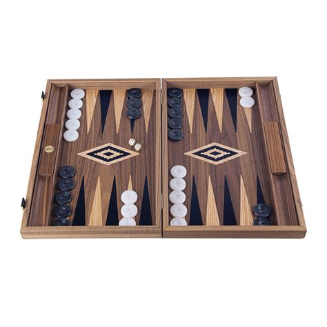 Luxury American Walnut With Inlay Wood Backgammon Set 19 Inches