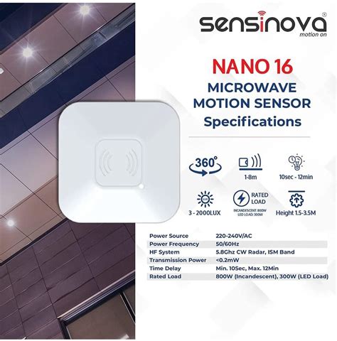 Sensinova Nano Microwave Motion Sensor Degree At Rs In Latur