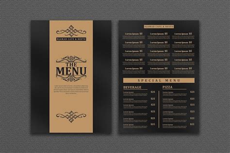 Plantilla De Men De Restaurante De Colores Archivo Psd Premium