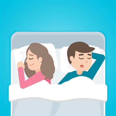 Premium Vector Young Couple Man And Woman Sleeping In Bed Together