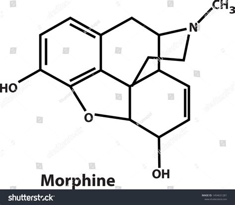 Morphine Chemical Structure Show Structure Background Stock Vector (Royalty Free) 1454631281 ...