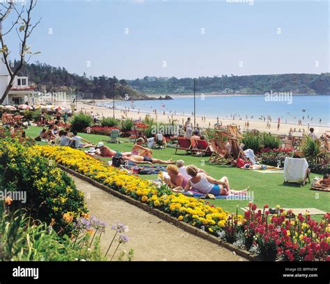 St Brelades Bay Jersey Channel Islands Stock Photo Alamy