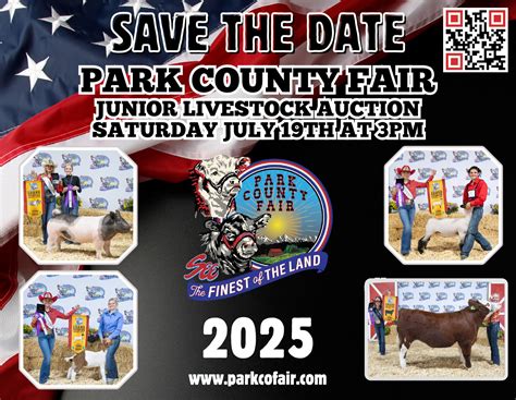 Save The Date Junior Livestock Sale Park County Fair