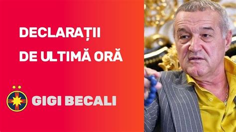 Gigi Becali Declara Ii Live Dup O Elul Gala I Fcsb Youtube