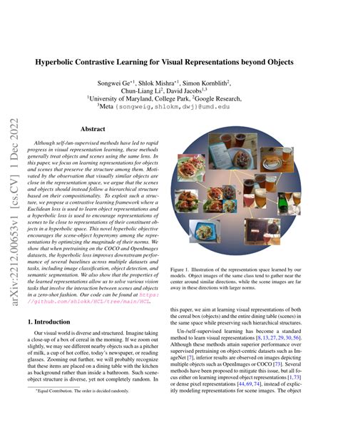 Pdf Hyperbolic Contrastive Learning For Visual Representations Beyond Objects