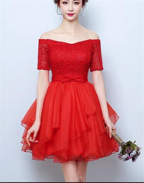 Red Lace Cute Short Party Dress Red Homecoming Dress Red Party Dress 2019 Red Dress Party