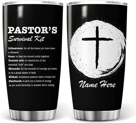 Amazon Kobalo Pastor S Survival Kit Personalized Tumbler For Men