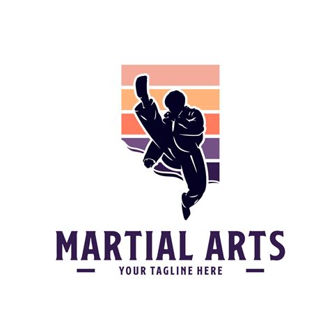 kung fu master or martial arts logo design template 14467993 Vector Art ...