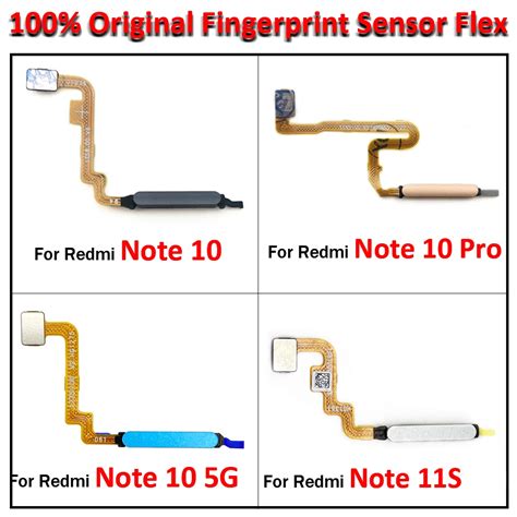 Original For Xiaomi Redmi Note 10 Pro 11s 10 5g Fingerprint Sensor Scanner Touch Id Connect