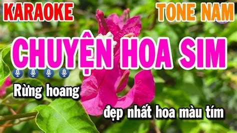 Karaoke Chuy N Hoa Sim Nh C S Ng Tone Nam Thanh H I Organ Youtube