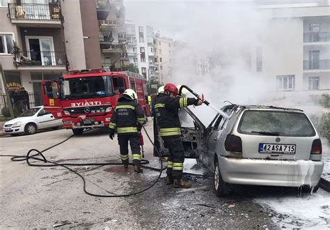 İşe Gitmek İsterken Alev Topuna Döndü Canını Zor Kurtardı