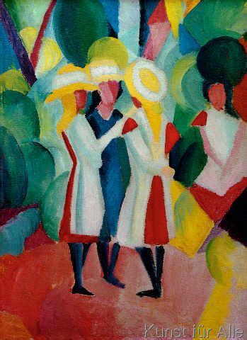 August Macke Drei M Dchen Mit Gelben Strohh Ten I August Macke Franz