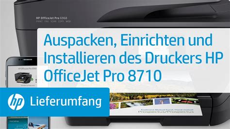 Auspacken Einrichten Und Installieren Des Druckers Hp Officejet Pro