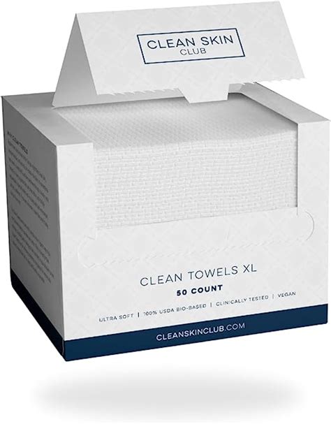 Clean Skin Club Clean Towels Xl Worlds 1st Biodegradable Face Towel