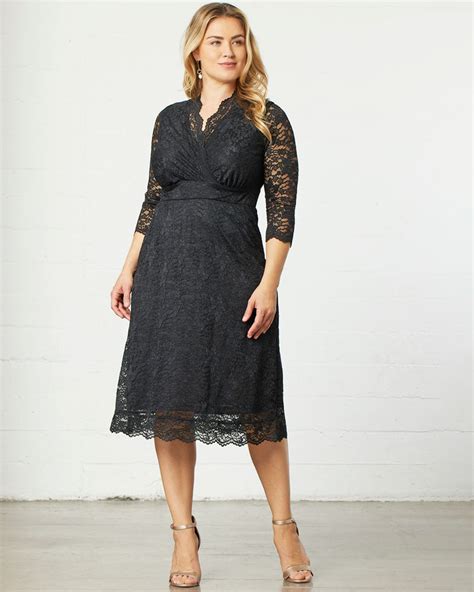 Plus Size Lace Dress Scalloped Boudoir Lace Dress By Kiyonna