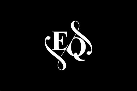 EQ Monogram logo Design V6 By Vectorseller | TheHungryJPEG