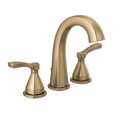 Delta Stryke 8 In Widespread 2 Handle Bathroom Faucet With Metal Drain