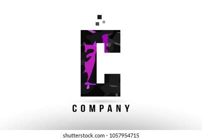 Purple Black Alphabet Letter L Logo Stock Vector Royalty Free