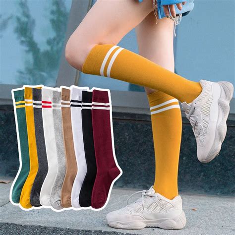 Sexy Socks Striped Long Socks Women Stockings Warm Thigh High Stockings