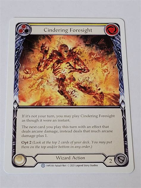 Cindering Foresight Yellow Rare History Pack 1 NM Flesh And Blood EBay