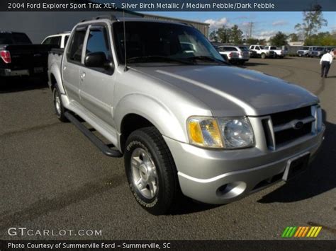 Silver Birch Metallic 2004 Ford Explorer Sport Trac Xlt Medium Pebbledark Pebble Interior