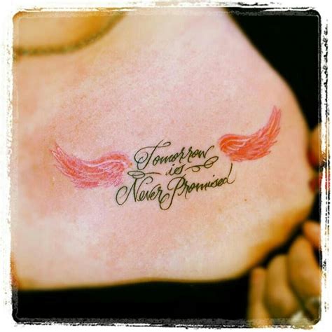 Tomorow Is Never Promised Tattoo Quotes Infinity Tattoo Tattoos