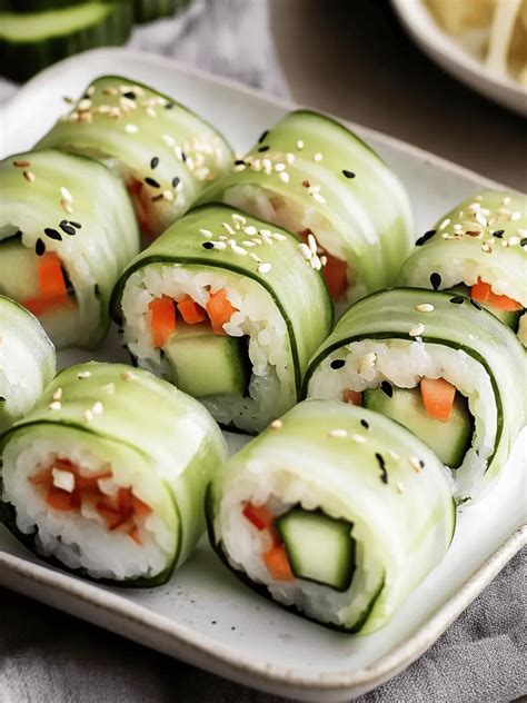 ultimate cucumber wrapped sushi roll  delicious pescatarian treat