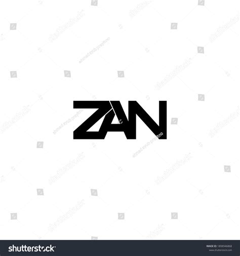 Zan Letter Original Monogram Logo Design Stock Vector Royalty Free