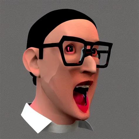 Lowpoly Doug Walker Nostalgia Critic Blender Cycles Stable Diffusion