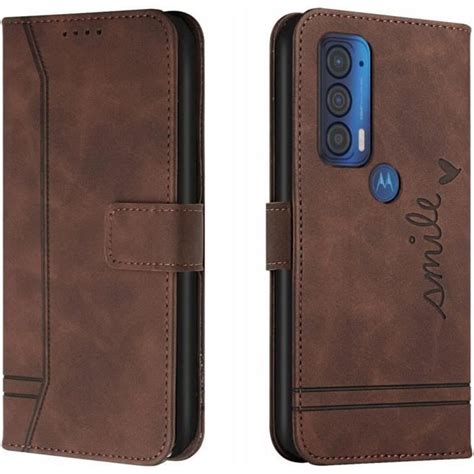 Cas Motorola Edge Pouces Pu Cuir Coque Flip Le Sourire R Tro