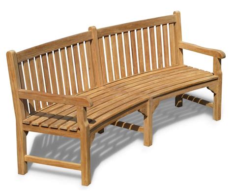 Connaught Teak Curved Garden Bench Teak Park Bench 22m