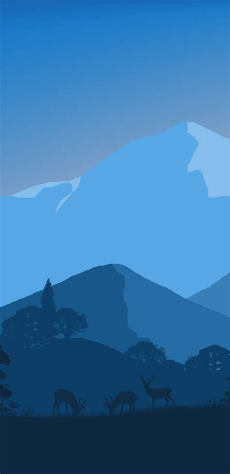 Artistic Mountain, Minimalist, 1440x2960 Phone HD Wallpaper