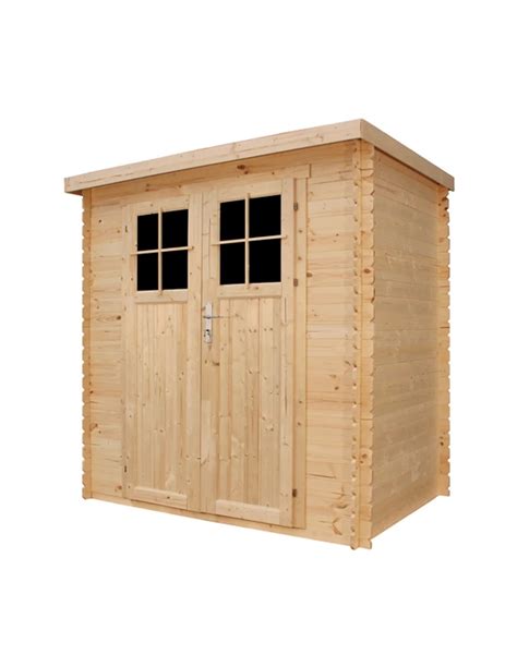 Abri De Jardin Bois Massif M Madrier Mm Porte Renforc Ciel