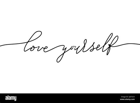 Love Yourself Creative Hand Drawn Calligraphy Template For T Shirt Or