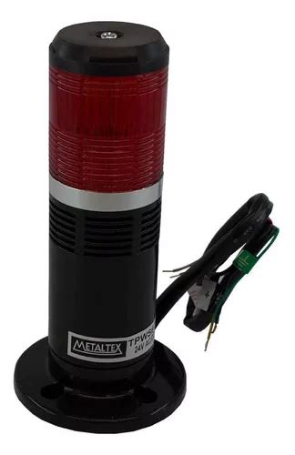 Sinalizador Torre Vcc Buzzer Vermelho Tpws R B Metaltax Mercadolivre