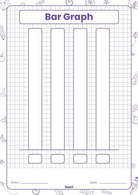 Blank Bar Graph Portrait For Teachers Perfect For Grades 10th