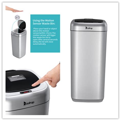 35L Trash Can Automatic Smart Motion Infrared Sensor Waste Bin Garbage