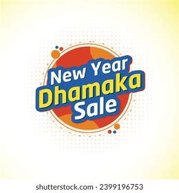 New Year Dhamaka Sale Logo Unit Stock Vector Royalty Free