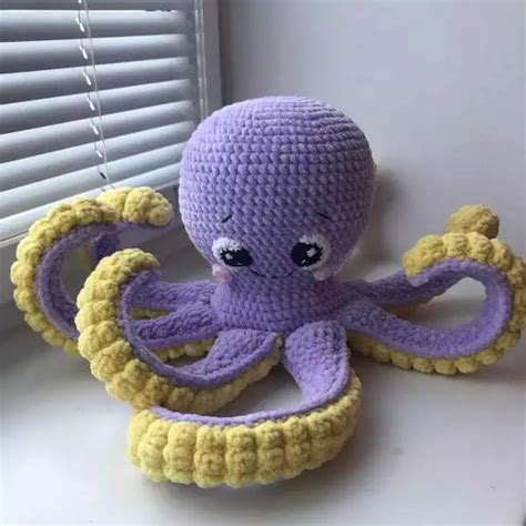 Pattern Crochet Octopus Amigurumi Stuffed Toy Weave Crochet