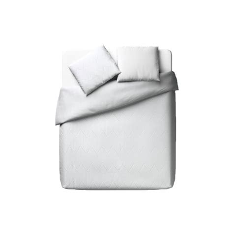 Parure De Lit Blanc 100 Coton Housse De Couette 2 Taies D Oreiller