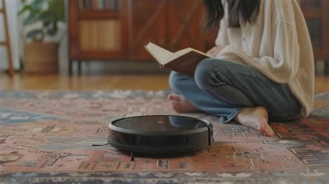 Free Photo | Robot vacuum cleaning floor