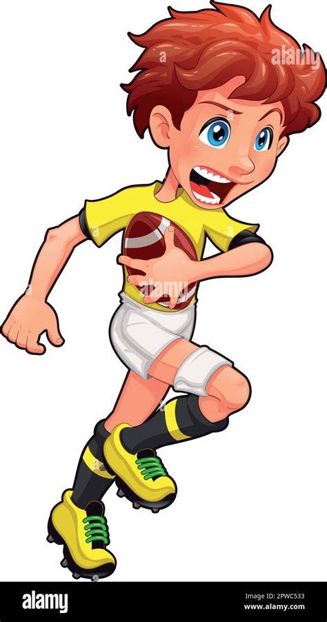 Rugby player. Vector cartoon and isolated sport character Stock Vector ...