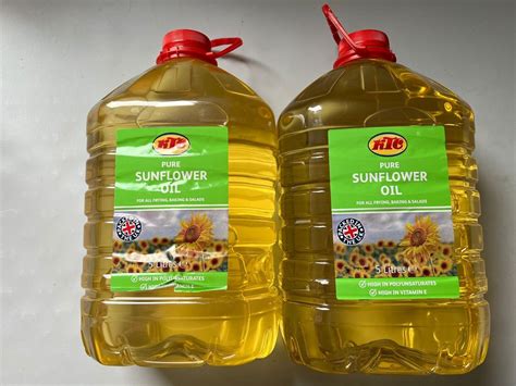 Ktc Pure Sunflower Oil 5 Litre X 2 High Quality Cooking Oil For Healthy