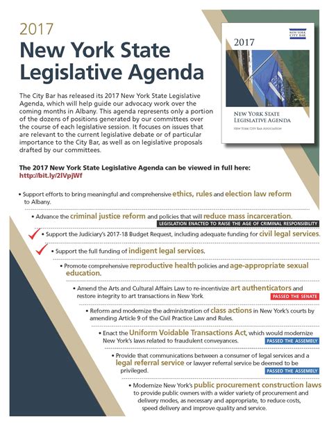 New York State Legislative Agenda New York City Bar Association