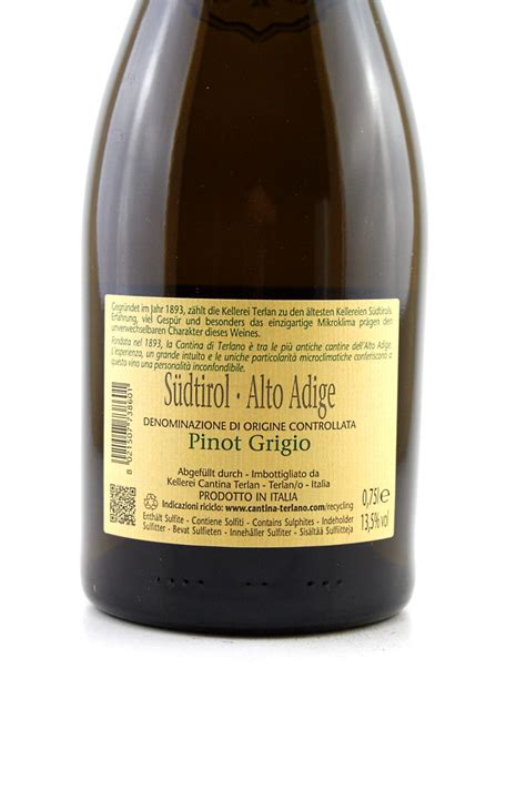 Pinot Grigio Tradition 2022 13 5 Vol Kellerei Terlan Karadars