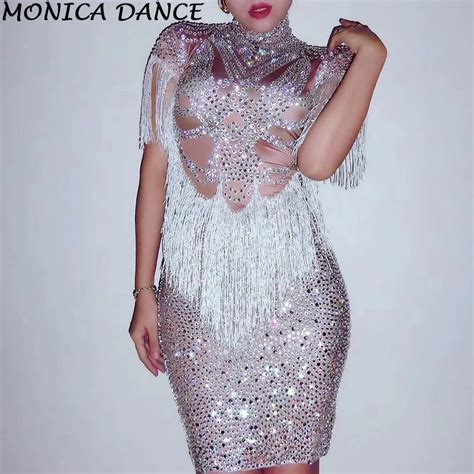 Women Sparkly Crystals Stretch Dress Womens Wedding Evening Party Wear