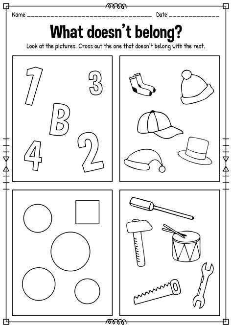 17 Logic Worksheets Preschool - Free PDF at worksheeto.com